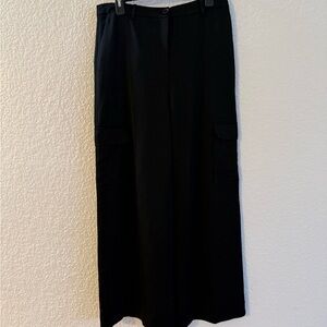 Lucy Paris Elegant Black Pants with Cargo Pockets